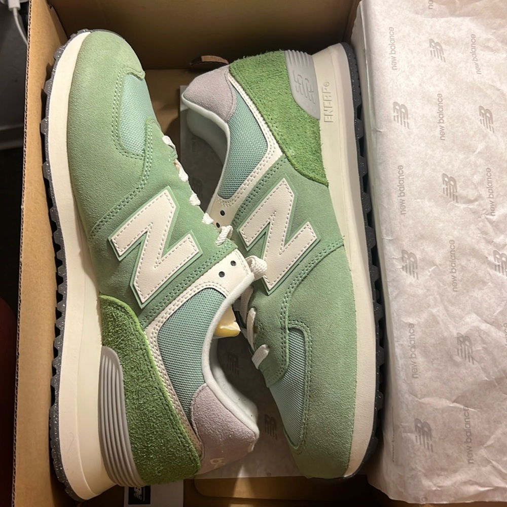 New Balance 574 Green New. Never worn.                Men size 10.5.